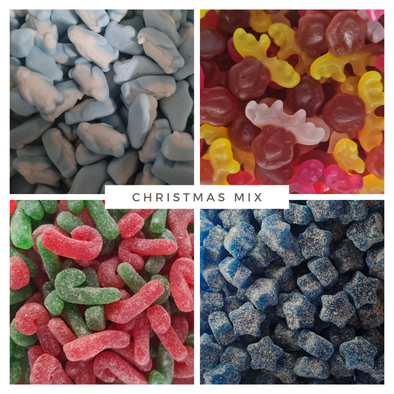 Christmas Themed Pick & Mix Sweets Foil Pouch 500g